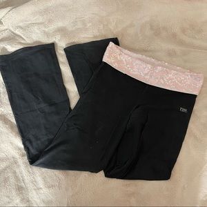 PINK Pink Sequin Waistband Yoga Pants